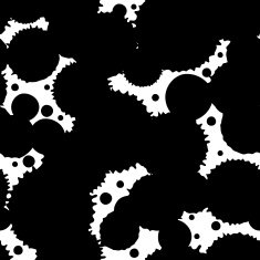 Black and white vector ink splash seamless pattern monochrome N15