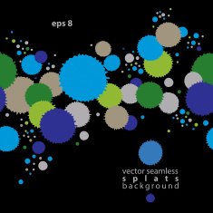 Bright contrast splattered web design repeat pattern art ink N6