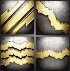 Vector gold and silver background set N20