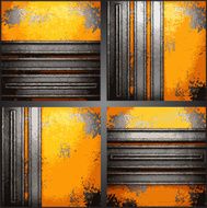 Vector metal background set N118