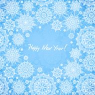 Concept winter frame with snowflakes N2
