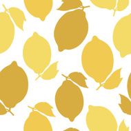Seamless pattern with yellow lemons N14
