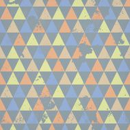 Seamless Vector background with triangles and grunge texture