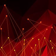 Vector Background with Red Polygonal Abstract Shapes N2