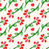 cute watercolor red flowers N2