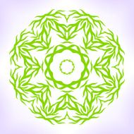 Green abstract mandala