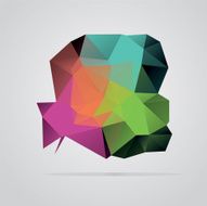 A multicolored geometric shaped abstract background
