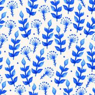 watercolor blue leaves N2
