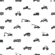 heavy machinery icons seamless pattern eps10
