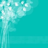 Teal floral background