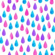 Colorful watercolor rain