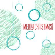 Christmas balls hand-drawn style sketch N2
