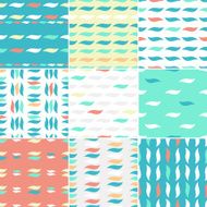 Set of simple abstract backgrounds with geometric petals