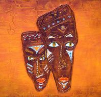 Painted african mask