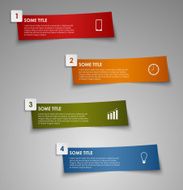 Info graphic colored striped paper template N2
