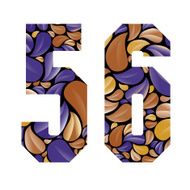 Beautiful floral numbers 5 and 6