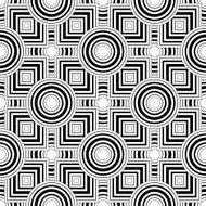 Seamless black and white geometric vector background simple N4