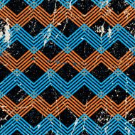 Vintage geometric pattern with dirt texture vector old style N5