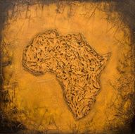 Painted African map