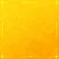 Glowing thread border on orange triangular background