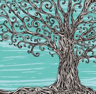 Old grafic tree