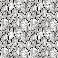 Funky hand drawn vector style seamless pattern monochrome