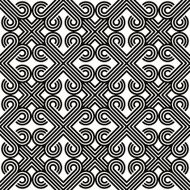 Abstract lines black and white seamless pattern vector backdrop