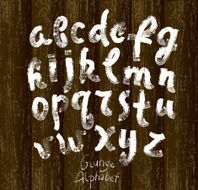 ABC on wood background