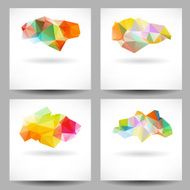 Set of backgrounds with abstract triangles N4