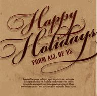 Happy Holidays greeting text design template