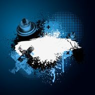 Blue grunge spray paint design