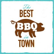 Grill Menu design template pig theme pork