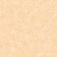 light beige seamless floral background - vector