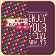 Birthday card with typography