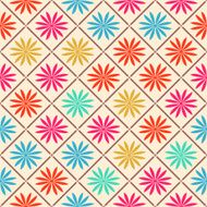 Seamless simple colorful floral pattern
