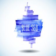 blue sea abstract watercolor background