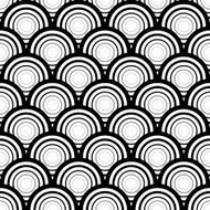 Seamless black and white geometric vector background N2