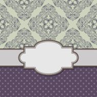 Vintage vector flower frame N198