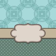 Vintage vector flower frame N199