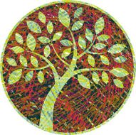 Scribble round tree cutout