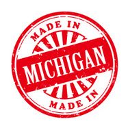 made in Michigan grunge rubber stamp N2