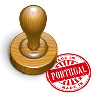 made in Portugal grunge rubber stamp N2
