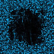 Vector blue framing with musical notes