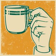 Retro Screen Print Coffee Mug N2