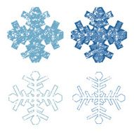 Grunge Snowflakes - set 08 of 09