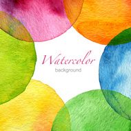 Abstract watercolor circle painted background N12