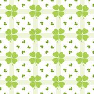 Seamless decorative floral pattern with clover N18