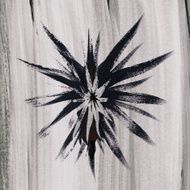 Weird black watercolor flower