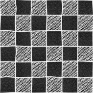 Checked hand-drawn illustration with abstract elements Seamless vector pattern N6