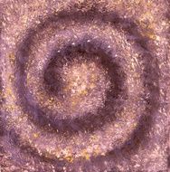 Oil painted swirl of light